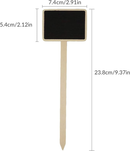 JJWNMLL 20Pcs Wooden Plant Labels Black Board Markers