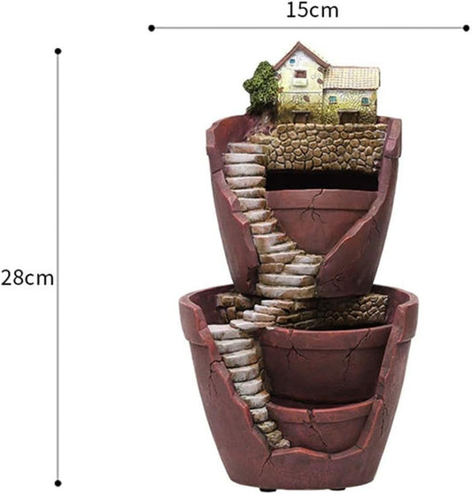 Fairy Garden Succulent Herb Flower Basket Vintage Multi Pot Planter Bonsai Container Resin Garden Pot Fairy House Home Decoration