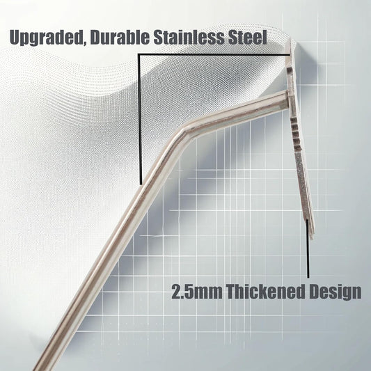 BUT FLY Stainless Steel Hand Weed Puller Dual-Action 4-Claw Weeder with Ergonomic Grip