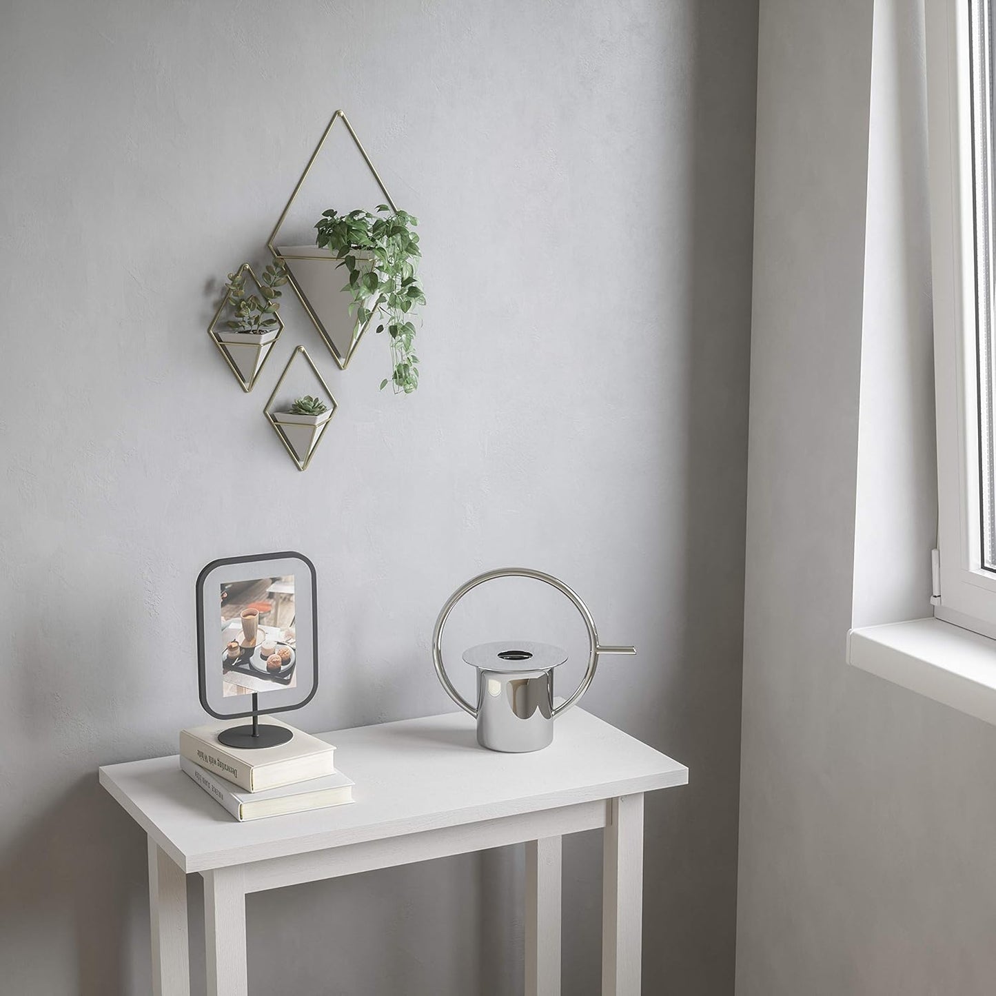 Hanging Planter Vase & Geometric Wall Decor Container