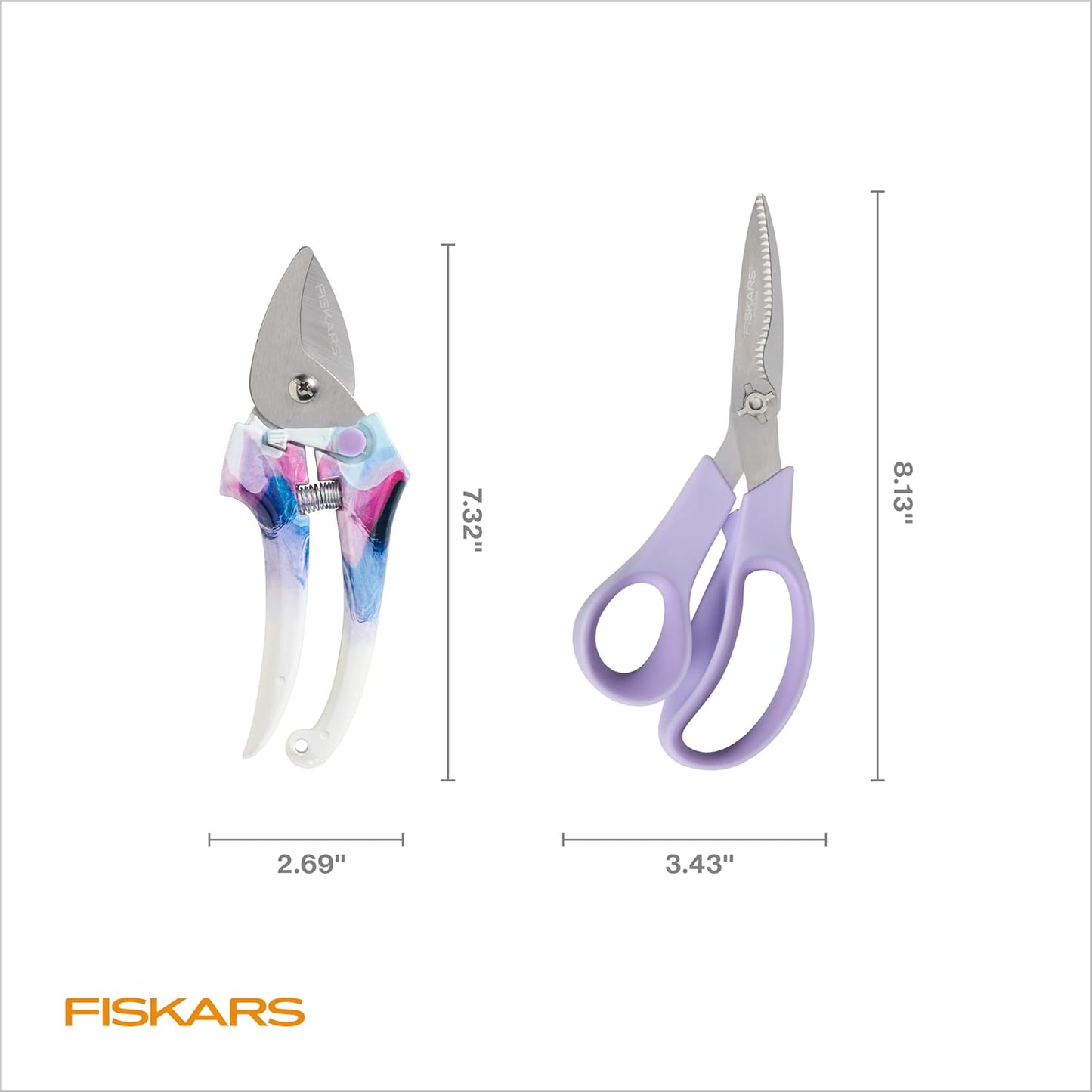 Fiskars Gardening Tools: Bypass Pruning Shears, Sharp Precision-ground Steel Blade, 5/8” Plant Clippers (91095935J)