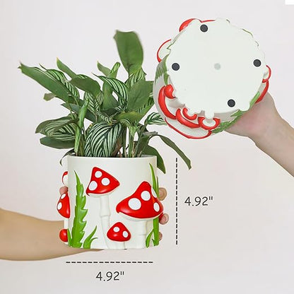 Colorful Mushrooms Planters Cute Unique Rainbow Planter