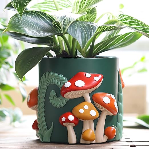 Colorful Mushrooms Planters Cute Unique Rainbow Planter