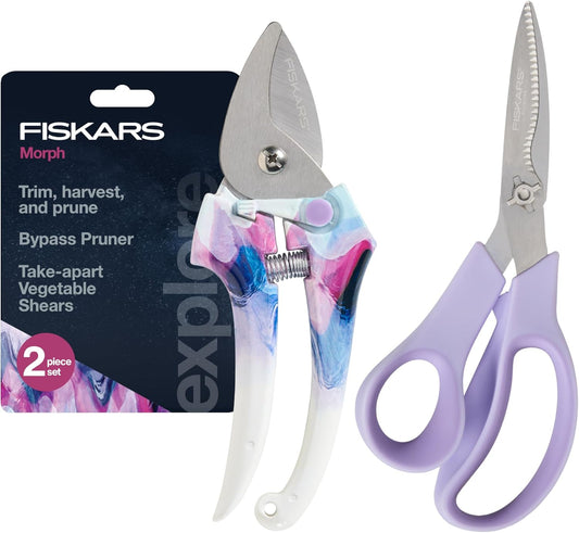 Fiskars Gardening Tools: Bypass Pruning Shears, Sharp Precision-ground Steel Blade, 5/8” Plant Clippers (91095935J)