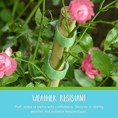 ONE-WRAP Garden Ties  |  50 ft x 1/2 in, Green-Recycled Plastic