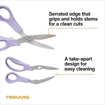 Fiskars Gardening Tools: Bypass Pruning Shears, Sharp Precision-ground Steel Blade, 5/8” Plant Clippers (91095935J)