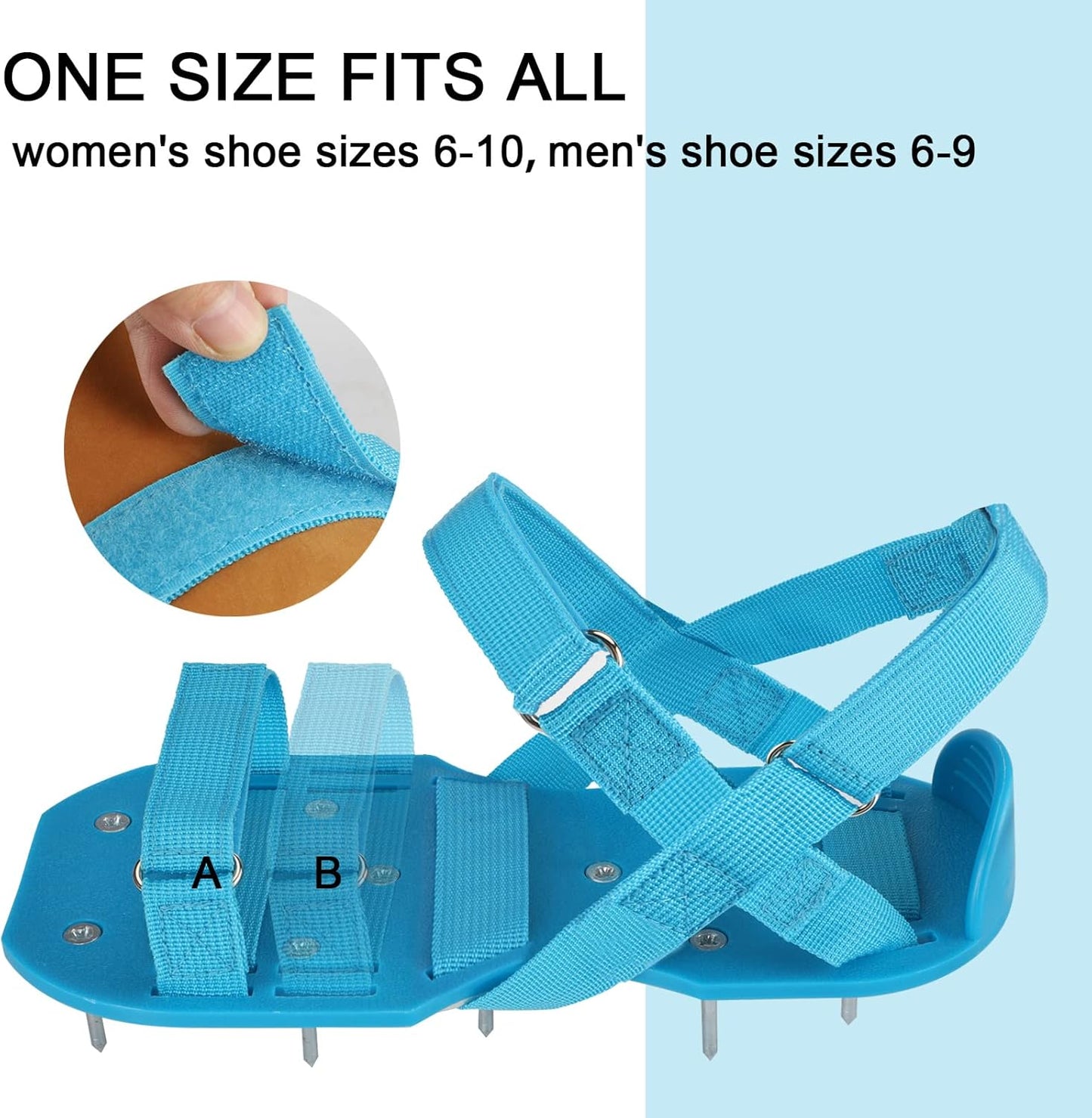 Lawn Aerator Shoes - Fully Assembled Soil Aeration Shoe Pair - Yard Aerator Tool for Aerating Patio Garden Grass Lawn