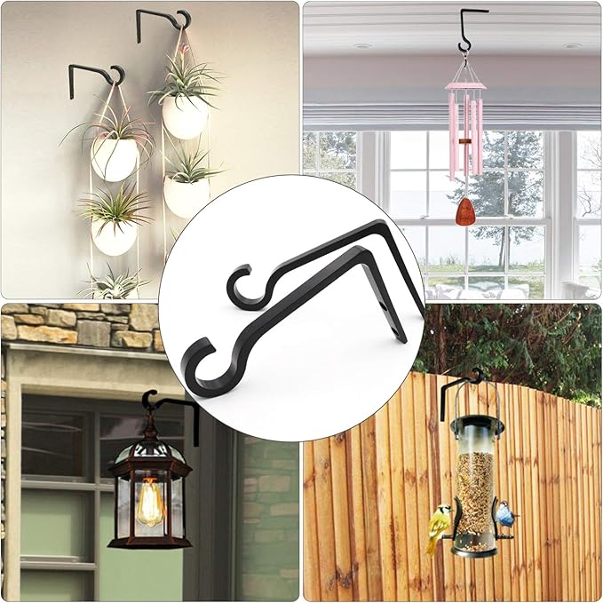 QIEGL Hanging Plant Bracket 6inch Metal Plant Hook