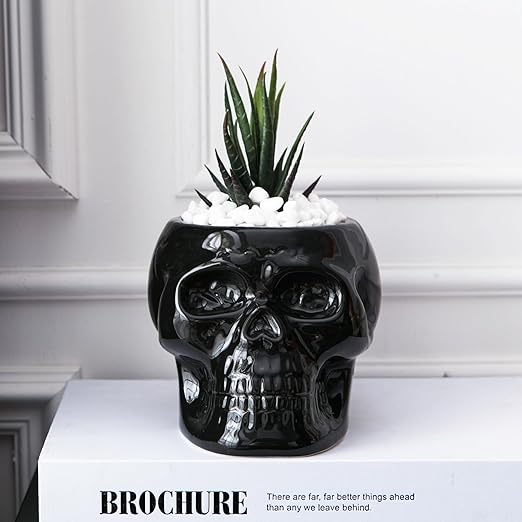 Tanvecle Skull Planter Pots, Skeleton Vase for Succulent