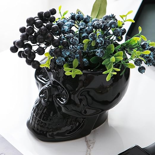 Tanvecle Skull Planter Pots, Skeleton Vase for Succulent