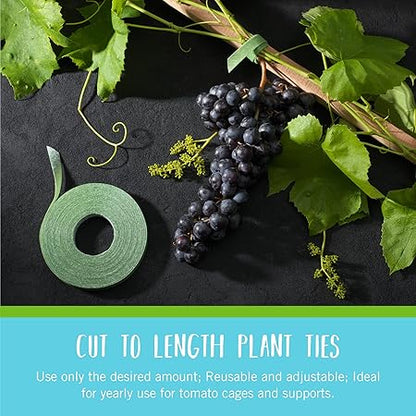 ONE-WRAP Garden Ties  |  50 ft x 1/2 in, Green-Recycled Plastic