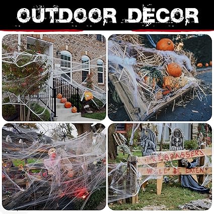 Spider Webs Halloween Decorations for Garden