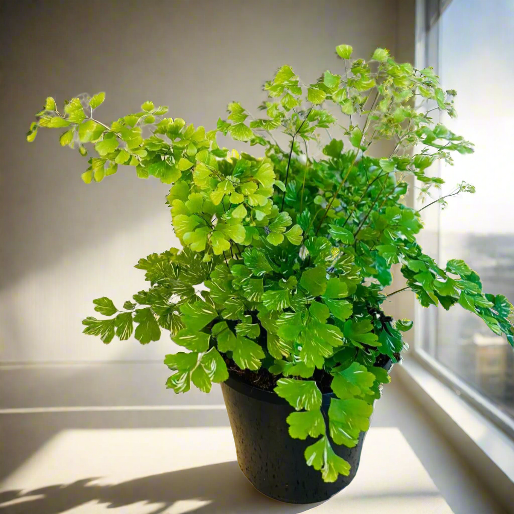 Variegated Maidenhair Fern 100mm with pot